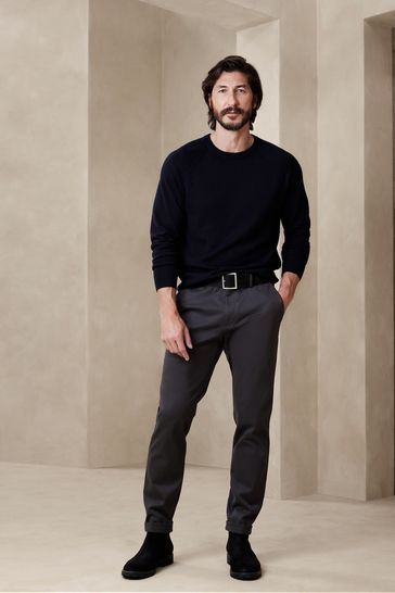 Banana Republic Cream Franco Italian Merino Crew Neck Jumper