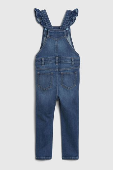Blue skinny dungarees on sale