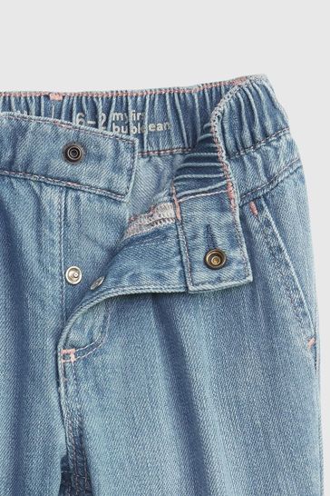 Gap Light Wash Blue Orgnanic Cotton Bubble Jeans Baby
