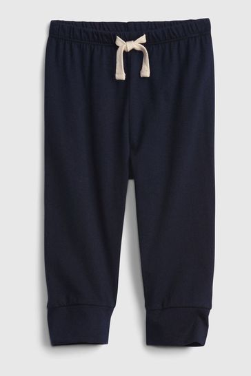 Navy Blue Pull-On Joggers - Baby
