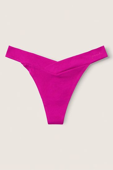 Victoria's Secret PINK Pink Thrill Crossover Cotton Thong Knickers