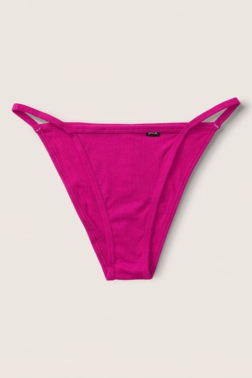 Victoria's Secret PINK Pink Thrill Cotton High Leg String Bikini Knickers