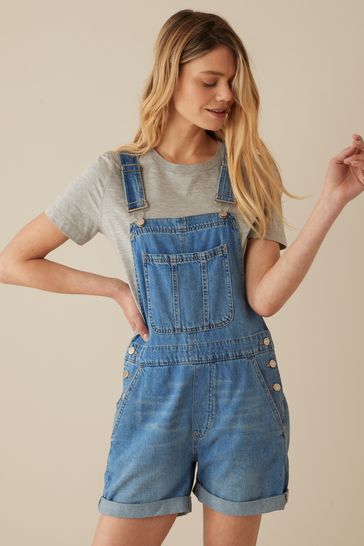 Gap denim shortalls best sale