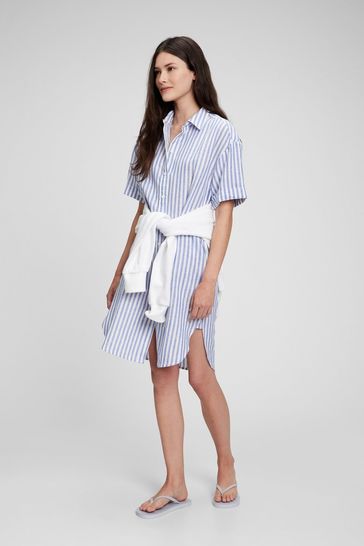 Gap blue and 2025 white striped dress