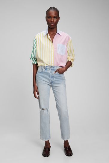 Multi Color Stripe 100% Organic Cotton Big Shirt