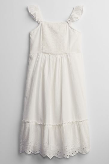 Gap girls white hot sale dress