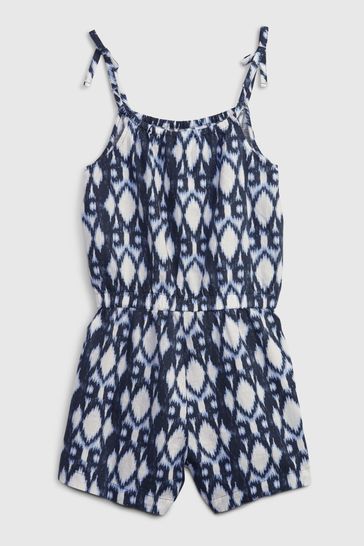 Gap Blue Kids Linen Cotton Romper