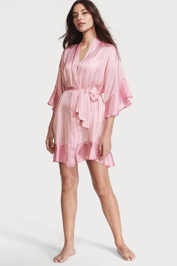 Buy Victoria's Secret Flounce Satin Robe from the Victoria's Secret UK online shop