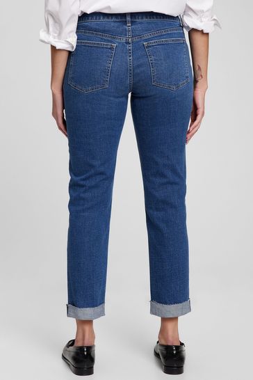 Buy Gap Light Wash Blue Mid Rise Girlfriend Jeans from Next Luxembourg