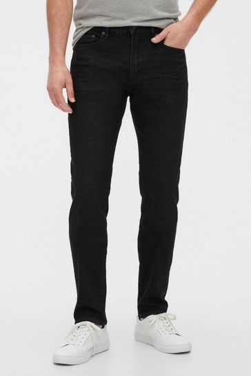 Black Slim Fit Taper GapFlex Washwell Jeans