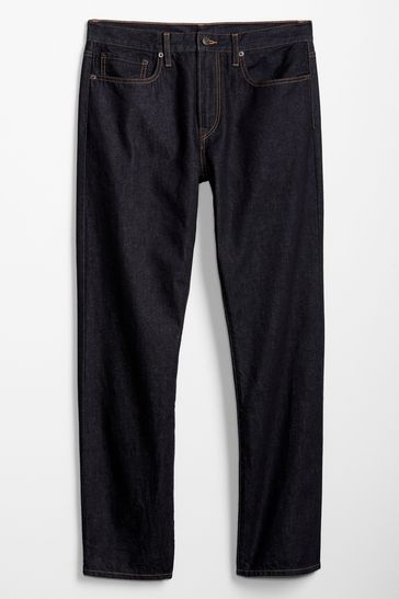 Gap Blue Black Wash Stretch Straight Jeans