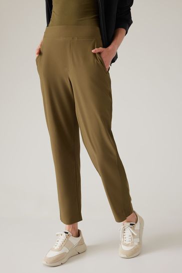 Buy Athleta Brooklyn Mid Rise Featherweight Ankle Trousers from the Gap  online shop