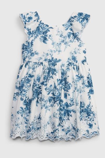 Gap blue floral outlet dress