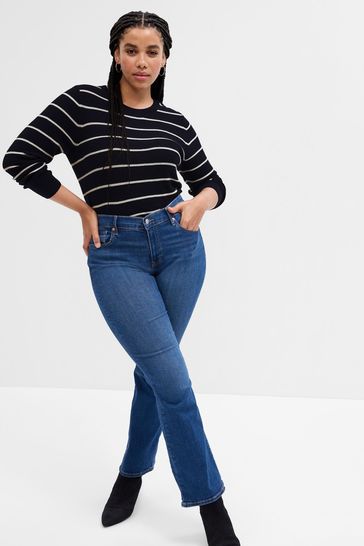 Buy Gap Relaxed Stripe Long Sleeve Crew Neck Jumper from the Gap online ...