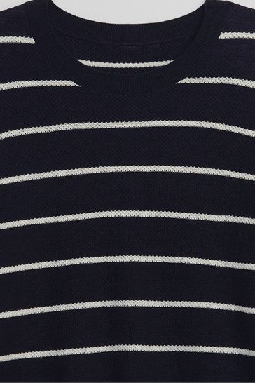 Long sleeve striped hotsell scoop neck sweater