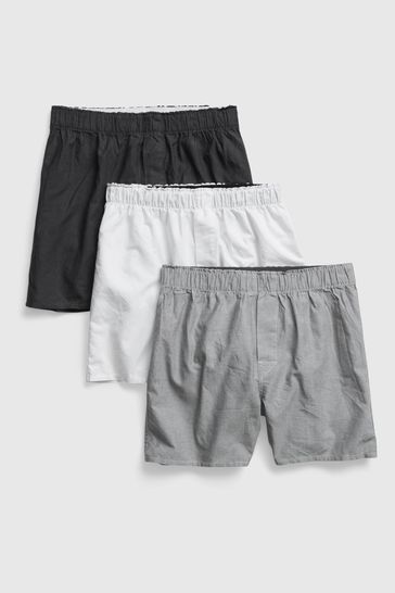 Grey Cotton Boxers 3-Pack