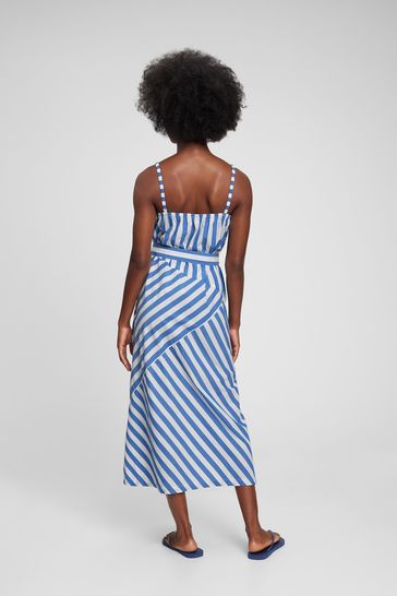 Gap blue and 2025 white striped dress