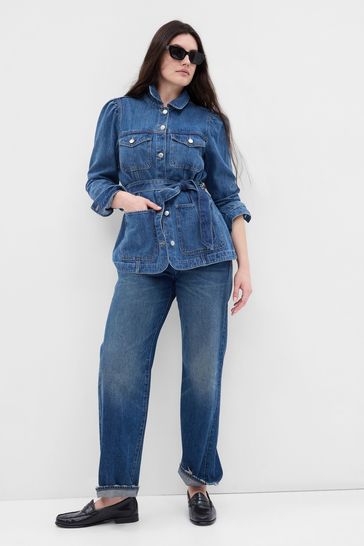 Bell sleeve hotsell denim jacket