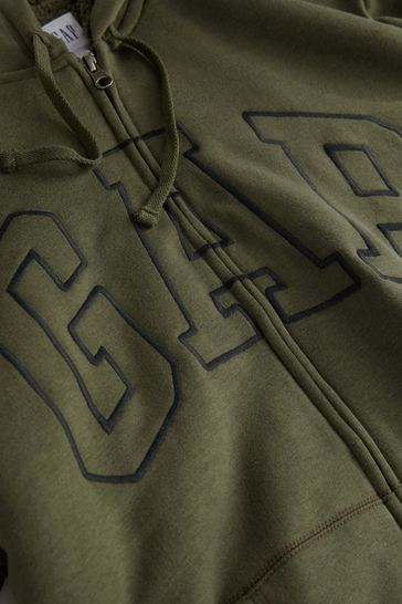 Olive green gap hoodie store