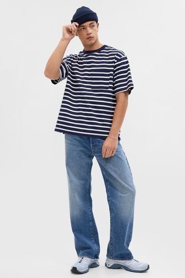 Buy Gap Relaxed Stripe Pocket Short Sleeve T-Shirt from the Gap online shop