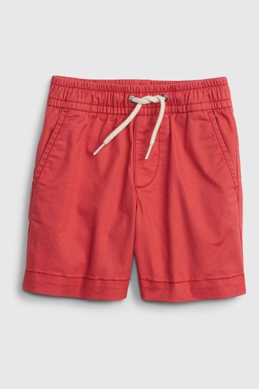 Red Easy Pull-On Shorts