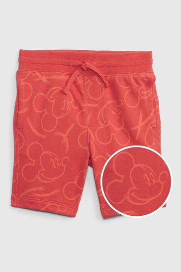 Red Disney Mickey Mouse Pull-On Shorts