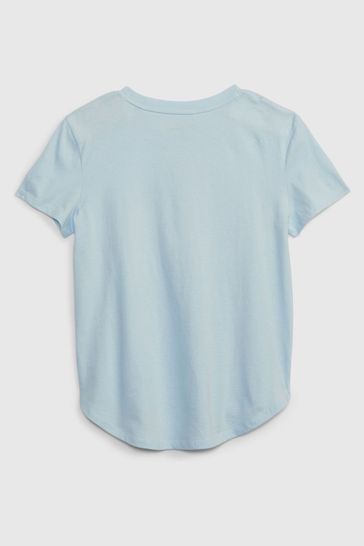 Gap Blue Disney Mickey Mouse Flippy Sequin T Shirt