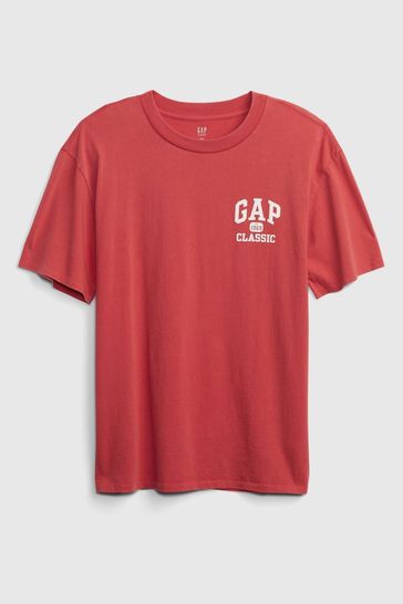Red Organic Cotton Logo Archive T-Shirt