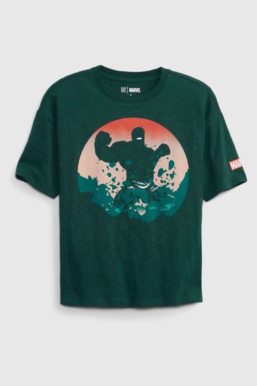 Green Marvel Superhero Graphic T-Shirt