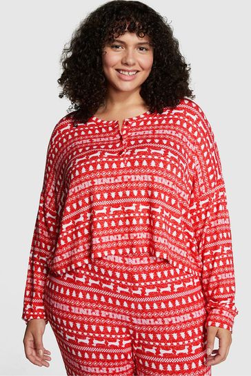 Buy Victoria's Secret PINK Cosy Long Sleeve Sleep Shirt from the ...