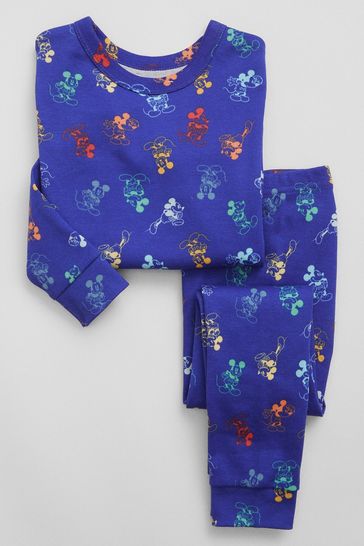Blue Disney Mickey Mouse Organic Cotton Pyjama Set