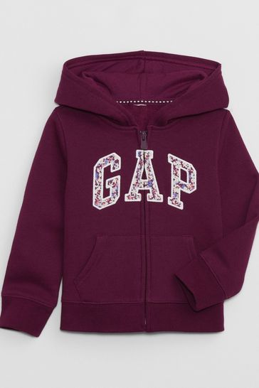 Buy Gap Logo Print Zip Up Hoodie from the Gap online shop