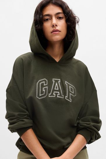 Buy Gap Vintage Soft Arch Logo Long Sleeve Hoodie from the Gap online shop