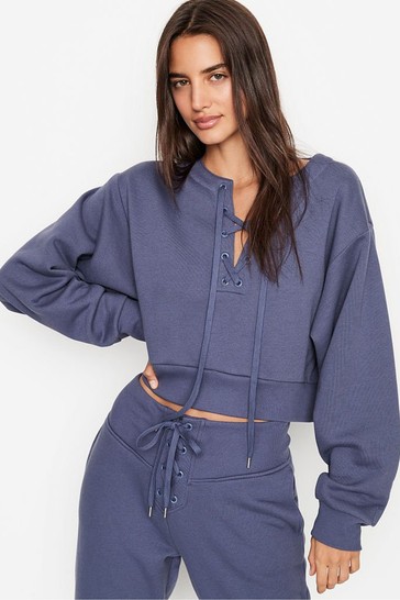 Victoria secret lace up hoodie outlet