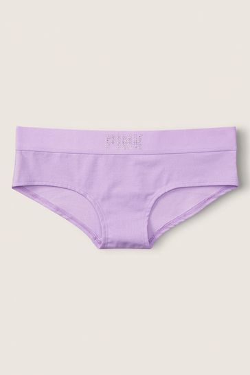Victoria's Secret PINK Purple Blush Cotton Logo Hipster Knicker