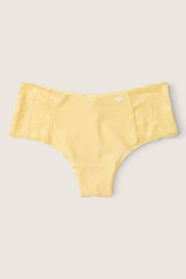 Victoria's Secret PINK Pale Banana Yellow No Show Cheeky Knickers
