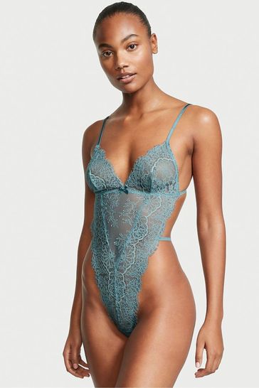 Buy Victoria's Secret Unlined Corded Lace Bodysuit from the