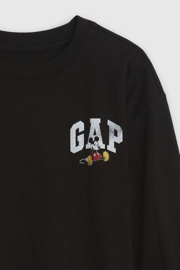 Buy Gap Disney Mickey Mouse Graphic Long Sleeve T Shirt from the