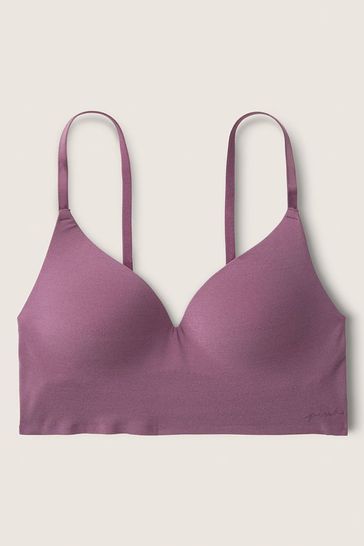 Victoria's Secret PINK Mauve Ice Purple Smooth Non Wired Push Up Bralette
