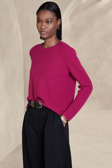 Buy Banana Republic Lucia Cashmere Ribbed Jumper from the Gap