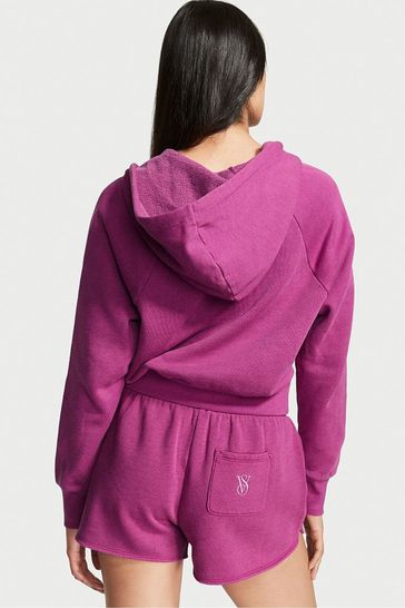 Buy Victoria's Secret Cotton Fleece Half Zip Hoodie from the Victoria's  Secret UK online shop