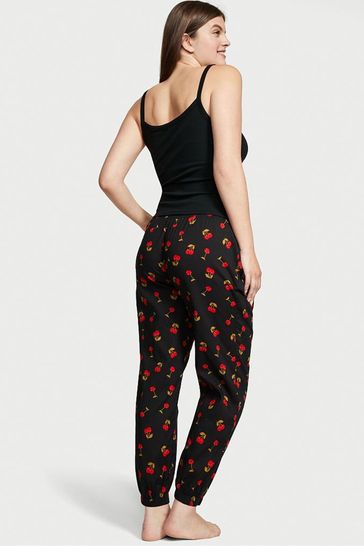 Victoria s Secret Black Cherry Cotton Cami Long Pyjamas