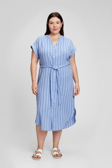 Gap blue and 2025 white striped dress