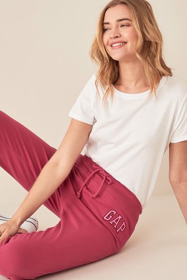 Gap Pink Logo Fleece Joggers