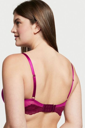 Buy Victoria's Secret Lace Trim Plunge Push Up Bra from the Victoria's  Secret UK online shop