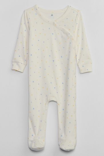 Buy Gap Print Long Sleeve Baby Sleepsuit (Newborn - 9mths) from the Gap ...