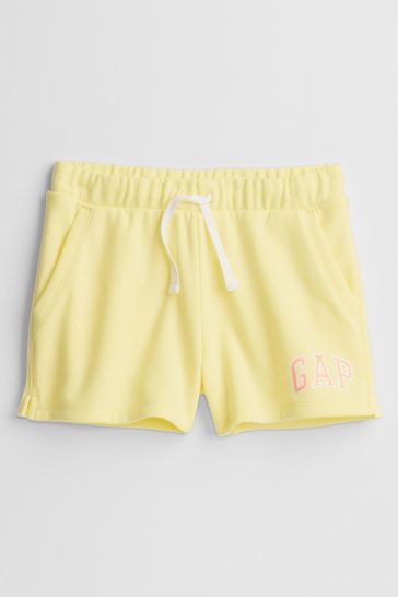 Yellow Logo Pull-On Shorts