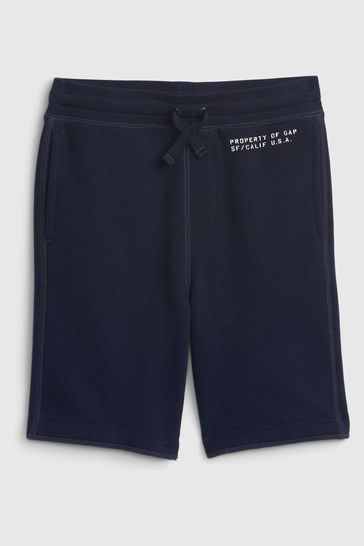Navy Blue Pull-On Fleece Shorts