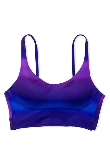 Victoria's Secret Ensign Navy Blue and Purple Ombre Smooth Strappy Back Non Wired Medium Impact Sports Bra