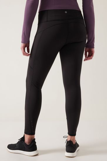 Athleta - Gray Solid Activewear Capri Leggings Polyester Spandex Lycra  Supplex®Nylon